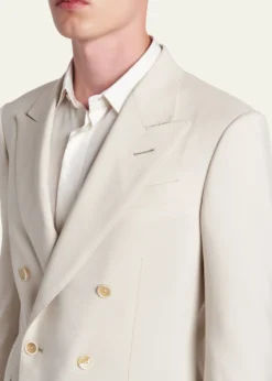 TOM FORDMen's Wool, Cashmere and Silk Double-Breasted Sport Coat