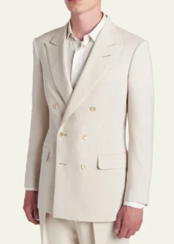 TOM FORDMen's Wool, Cashmere and Silk Double-Breasted Sport Coat