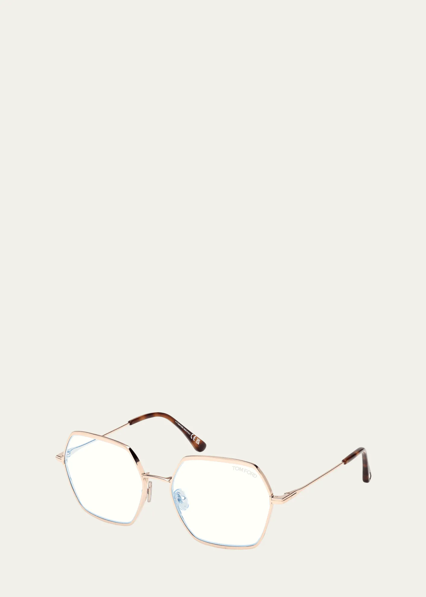 TOM FORDMetal Hexagonal Blue Light-Blocking Glasses