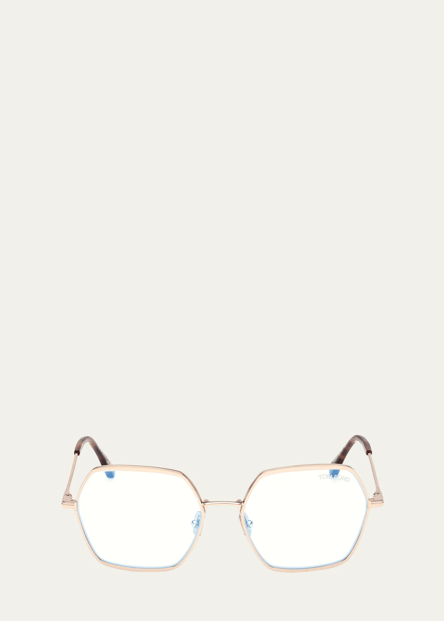 TOM FORDMetal Hexagonal Blue Light-Blocking Glasses