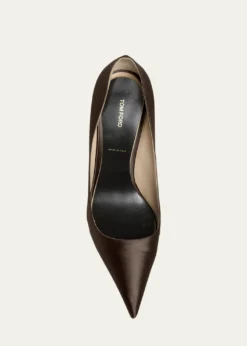 TOM FORD85mm Betty Satin Pointed-Toe Pumps