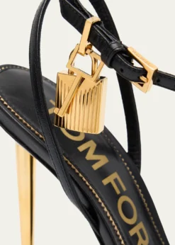 TOM FORD105mm Lock Goatskin Leather Sandals