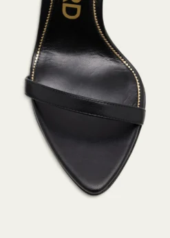 TOM FORD105mm Lock Goatskin Leather Sandals