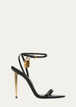 TOM FORD105mm Lock Goatskin Leather Sandals