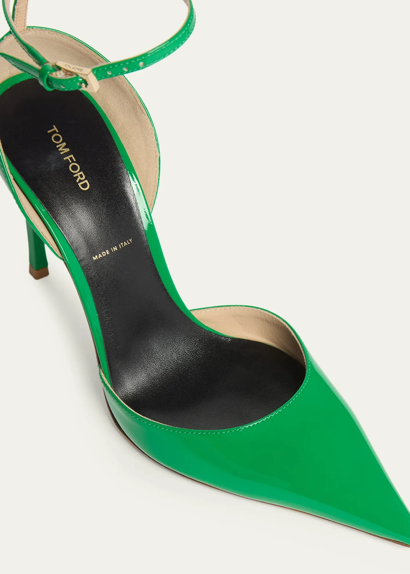 TOM FORD105mm Patent Leather Ankle-Strap Pumps