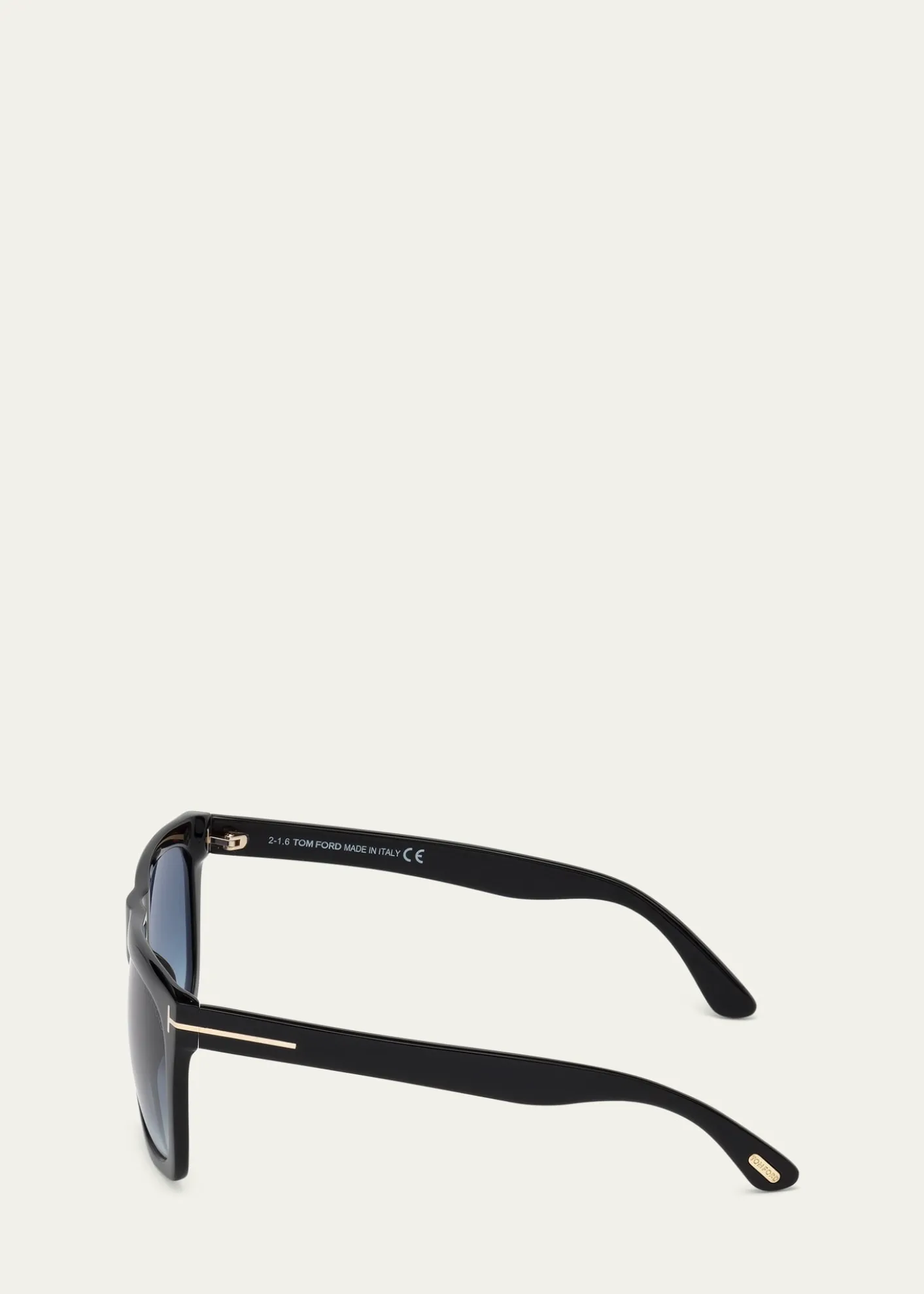TOM FORDMorgan Thick Square Acetate Sunglasses, Black/Blue