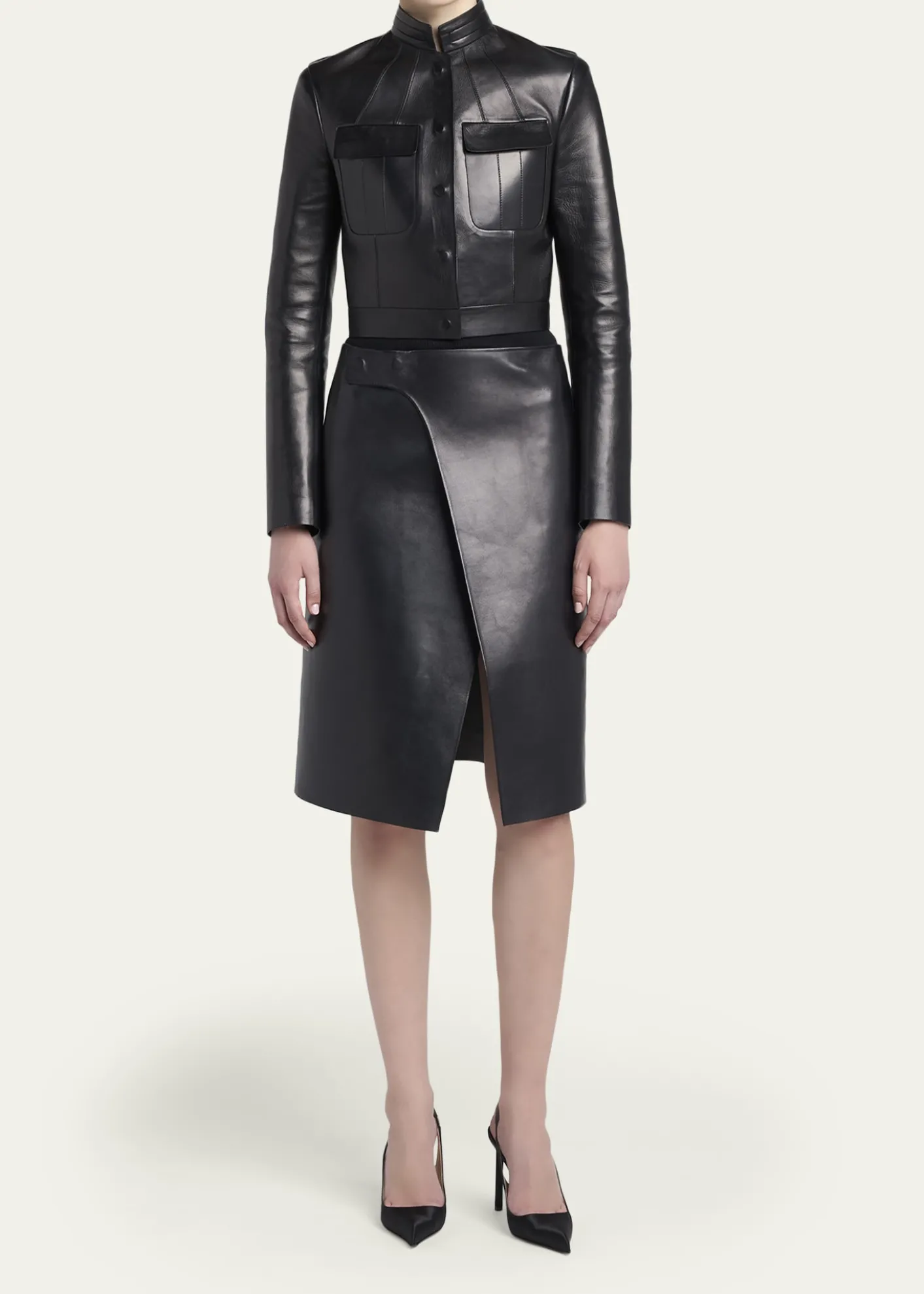 TOM FORDNappa Leather Wrap Skirt