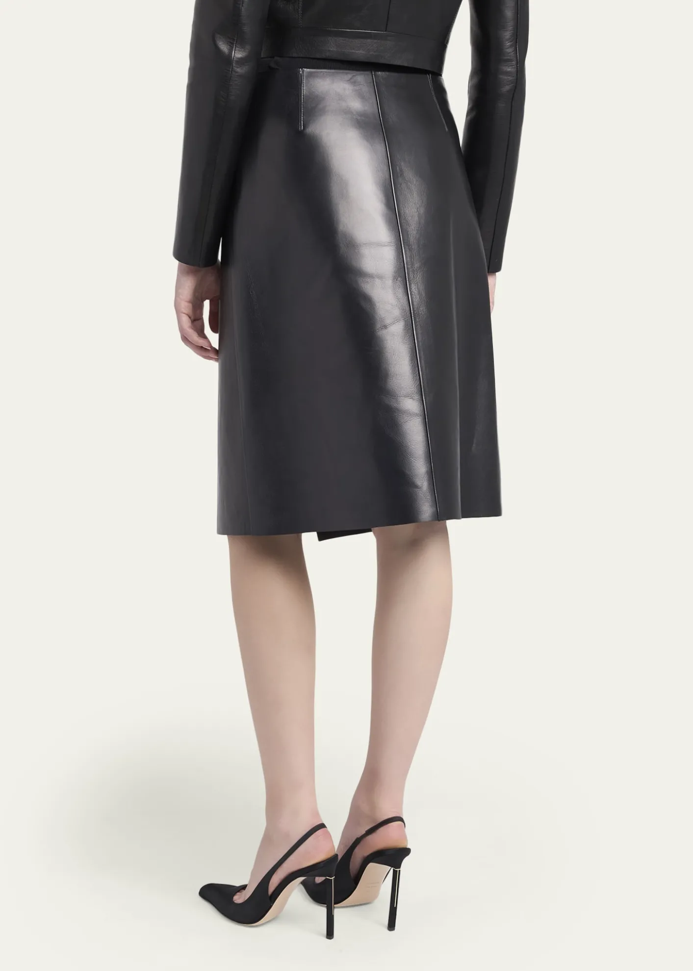TOM FORDNappa Leather Wrap Skirt