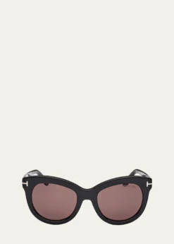 TOM FORDOdette Round Acetate Sunglasses