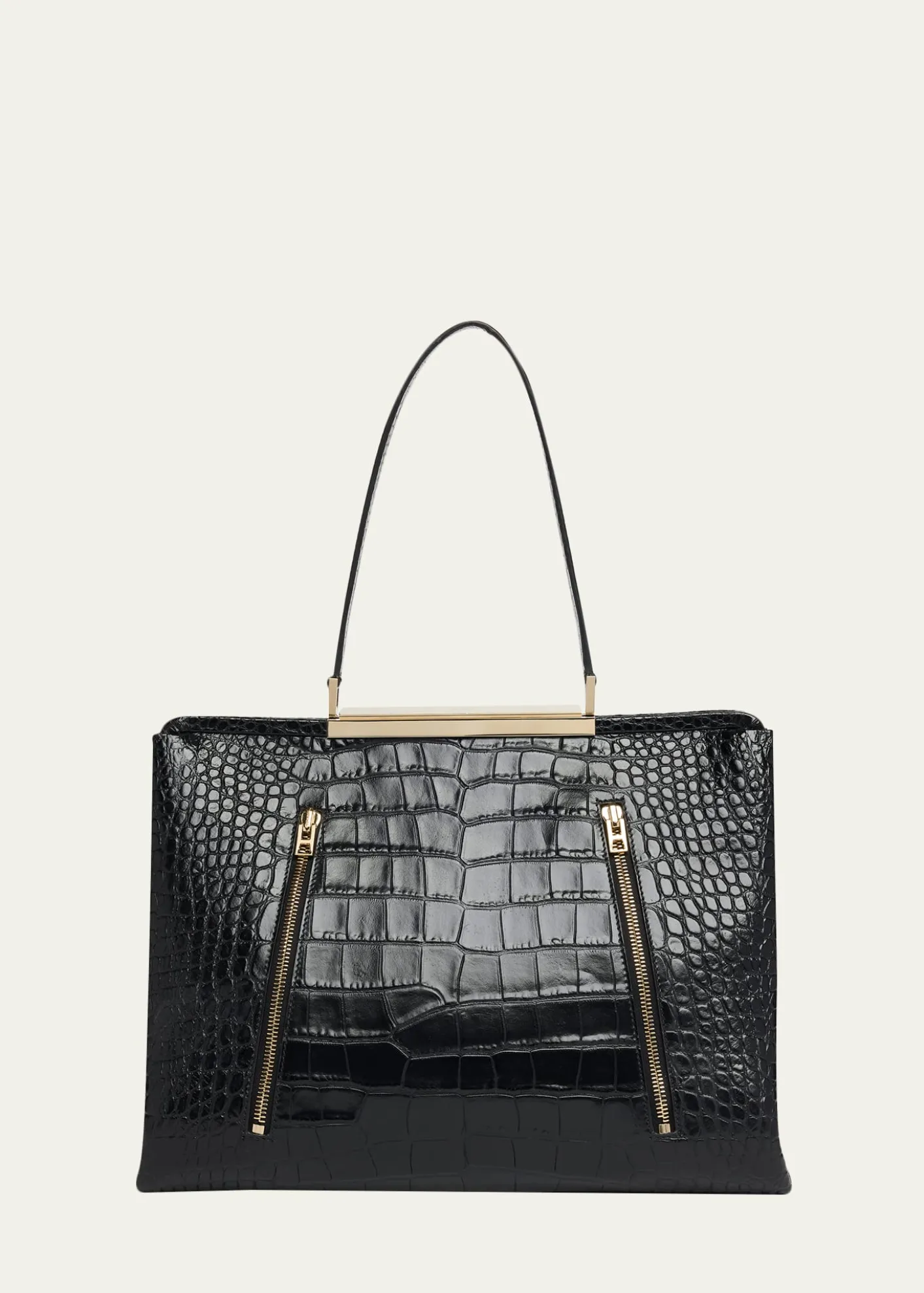 TOM FORDPatrick Croc-Embossed Leather Shoulder Bag
