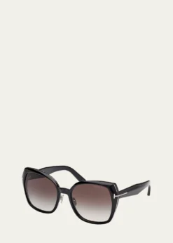 TOM FORDPlum Plastic Cat-Eye Sunglasses