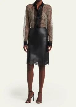 TOM FORDPolka-Dot Lace Button-Down Shirt