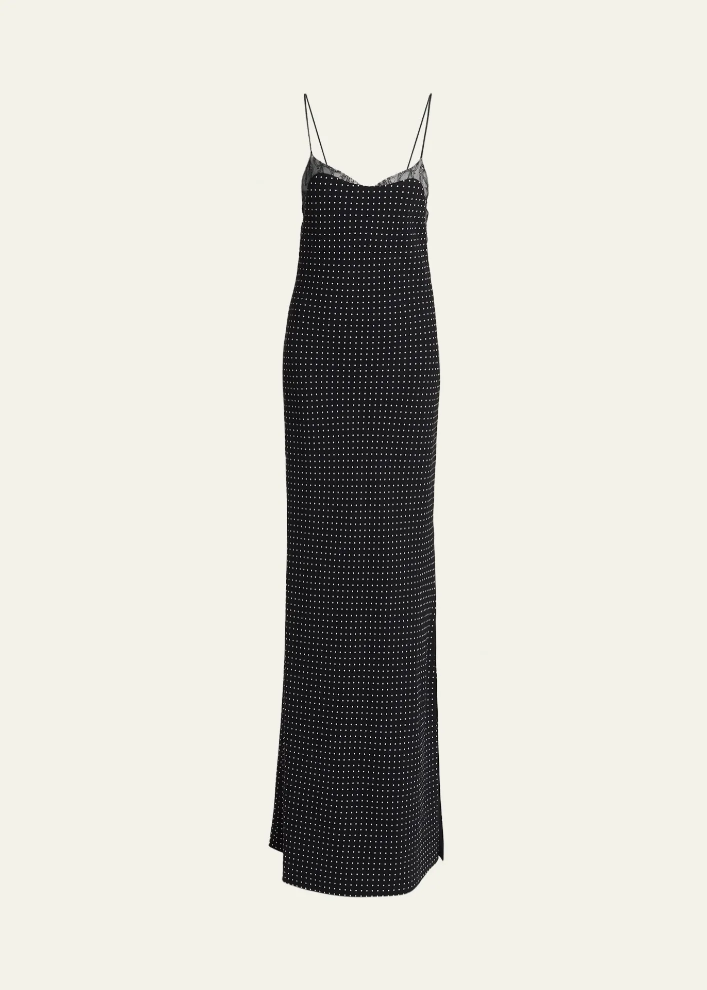 TOM FORDPolka Dot Silk Backless Maxi Slip Dress