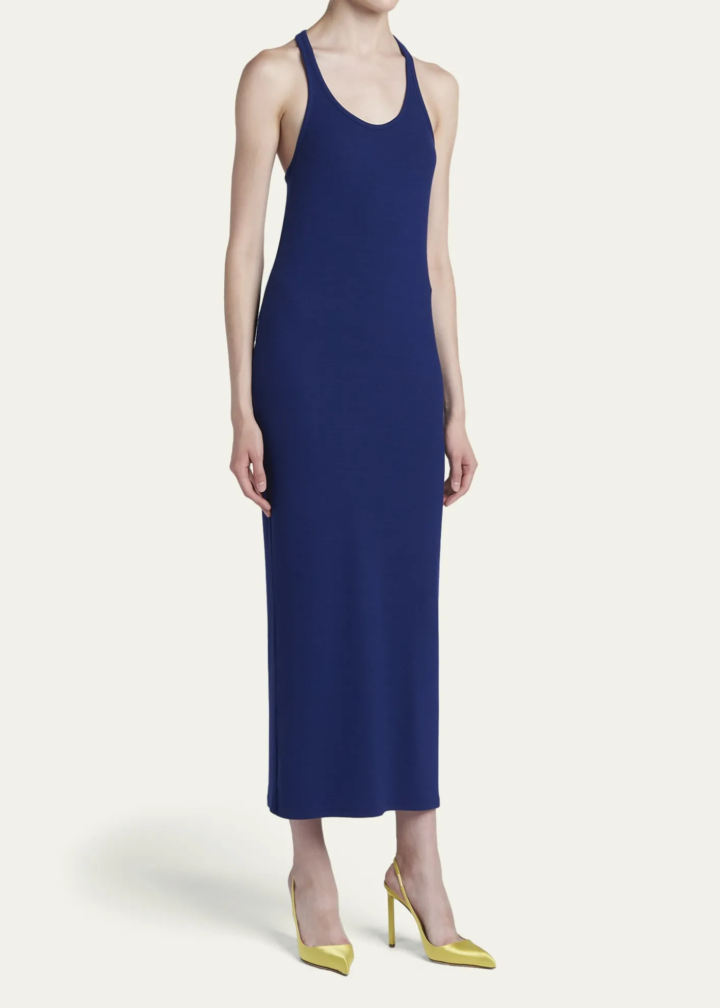 TOM FORDRibbed Knit Racerback Midi Tank Dress