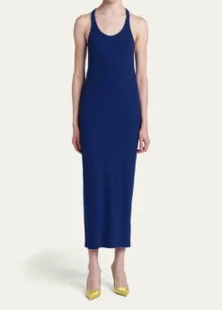 TOM FORDRibbed Knit Racerback Midi Tank Dress