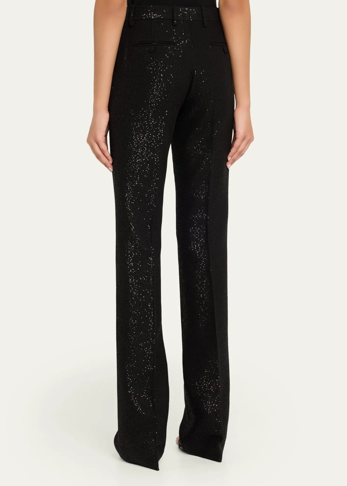 TOM FORDSequined Crepe Straight-Leg Pants