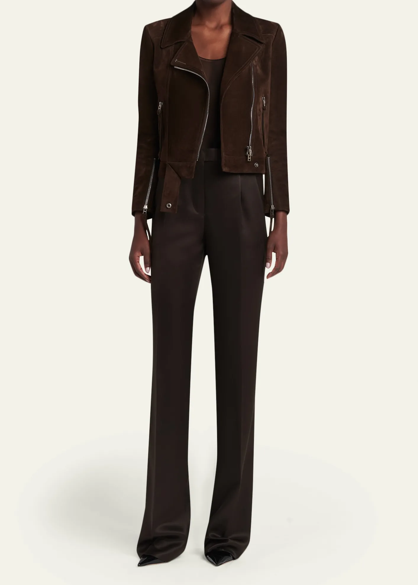 TOM FORDSharp Grain De Poudre Straight-Leg Trousers