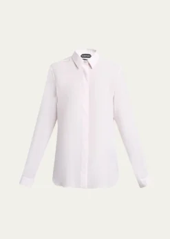 TOM FORDSilk Crepe De Chine Button-Down Blouse