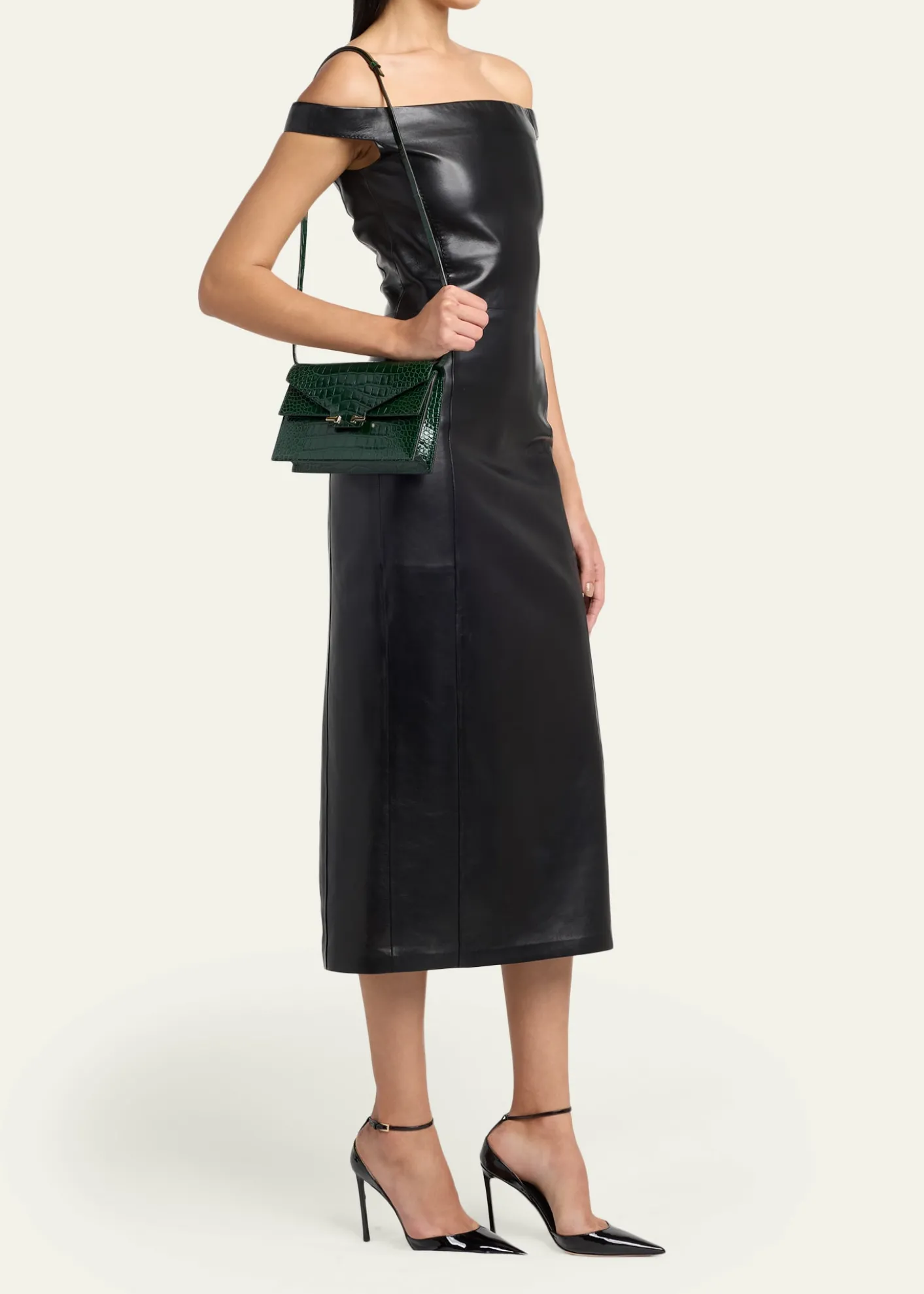 TOM FORDSmall Croc-Embossed Leather T-Clasp Clutch Bag