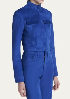 TOM FORDSoft Lamb Suede Crop Jacket