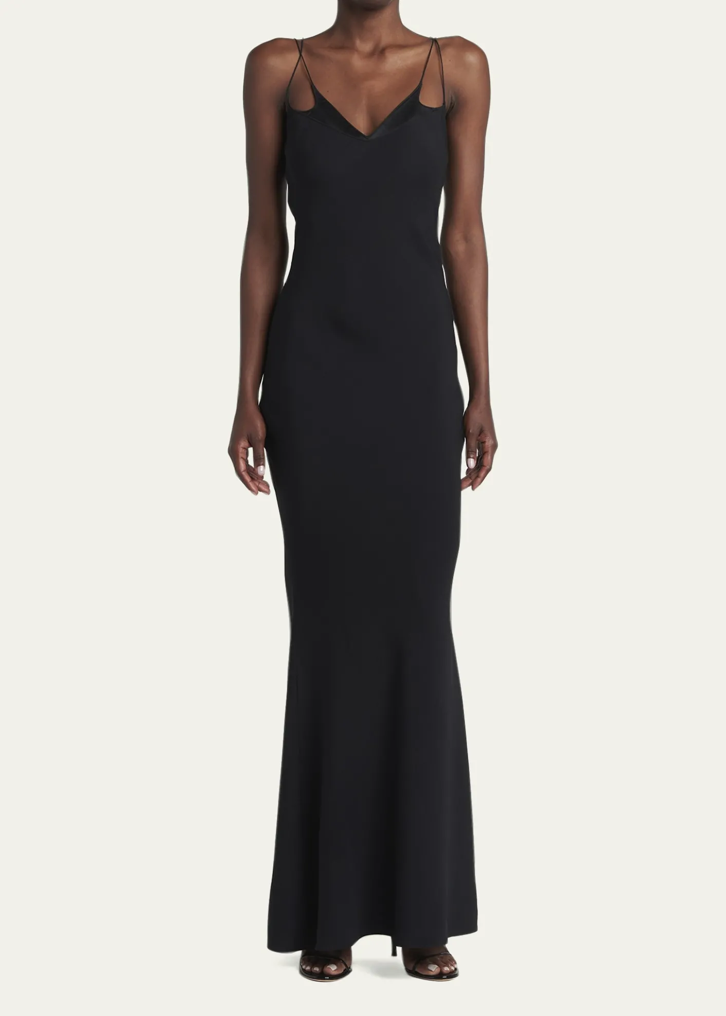 TOM FORDStrappy Satin Back Crepe Maxi Dress