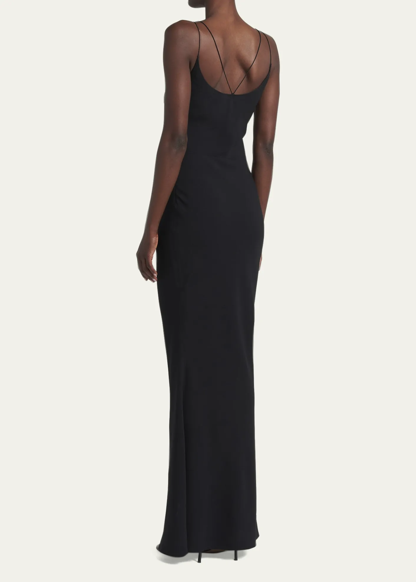 TOM FORDStrappy Satin Back Crepe Maxi Dress