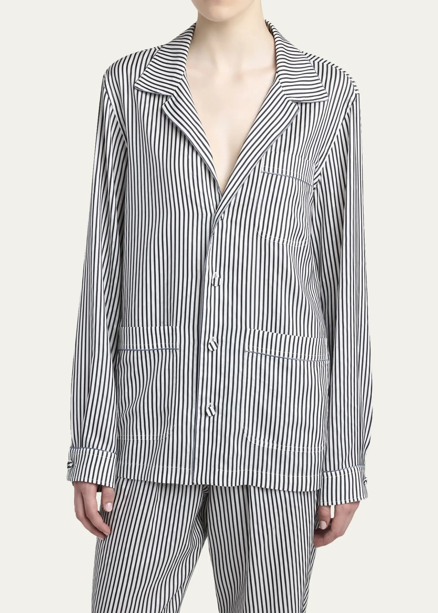 TOM FORDStriped Silk Pajama Shirt