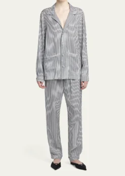 TOM FORDStriped Silk Pajama Shirt