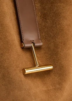 TOM FORDTara Large Crossbody Bag in Suede and Leather
