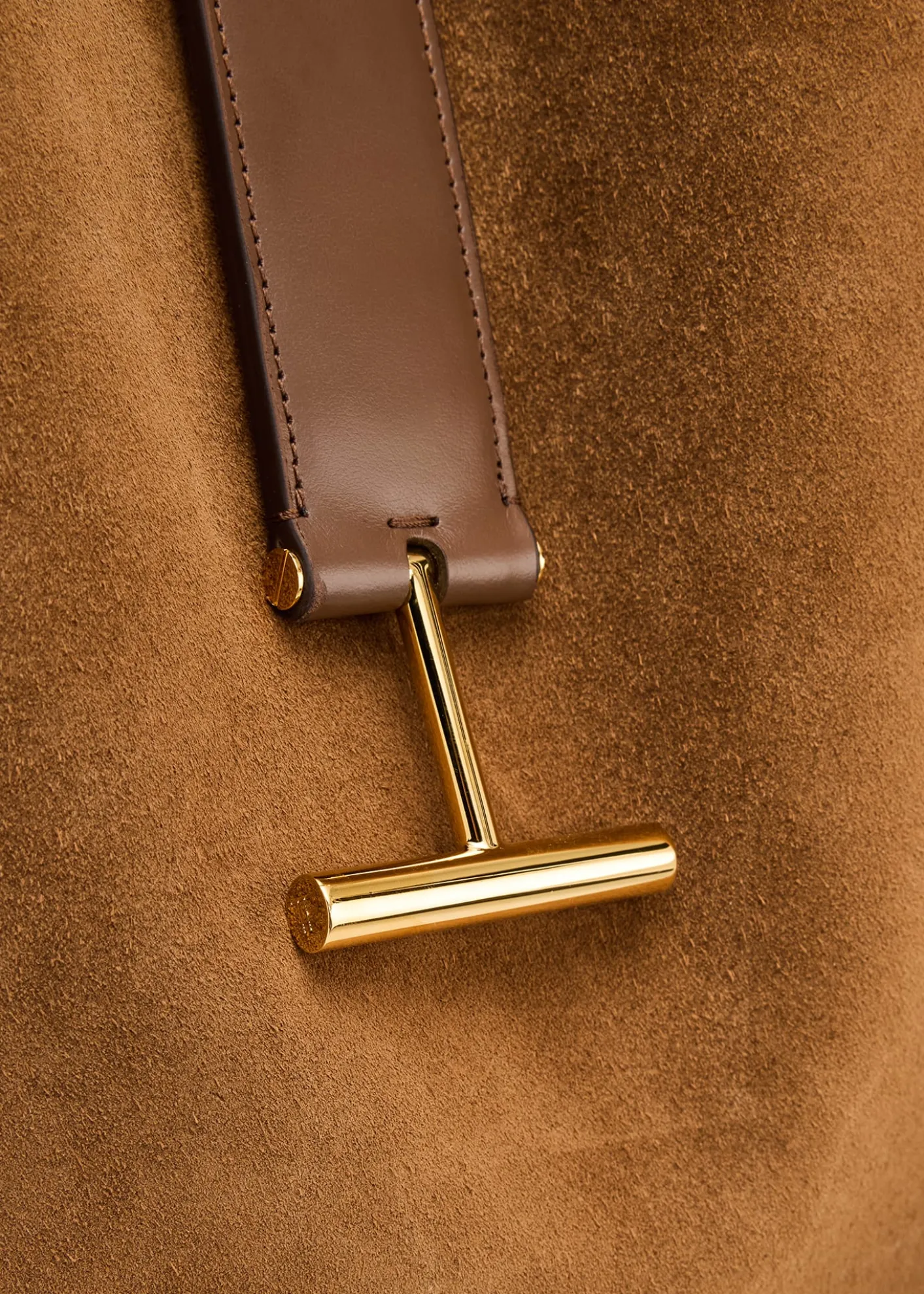 TOM FORDTara Large Crossbody Bag in Suede and Leather
