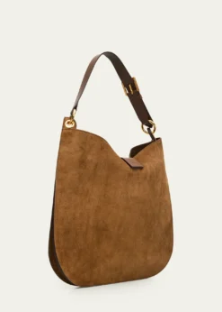 TOM FORDTara Large Crossbody Bag in Suede and Leather
