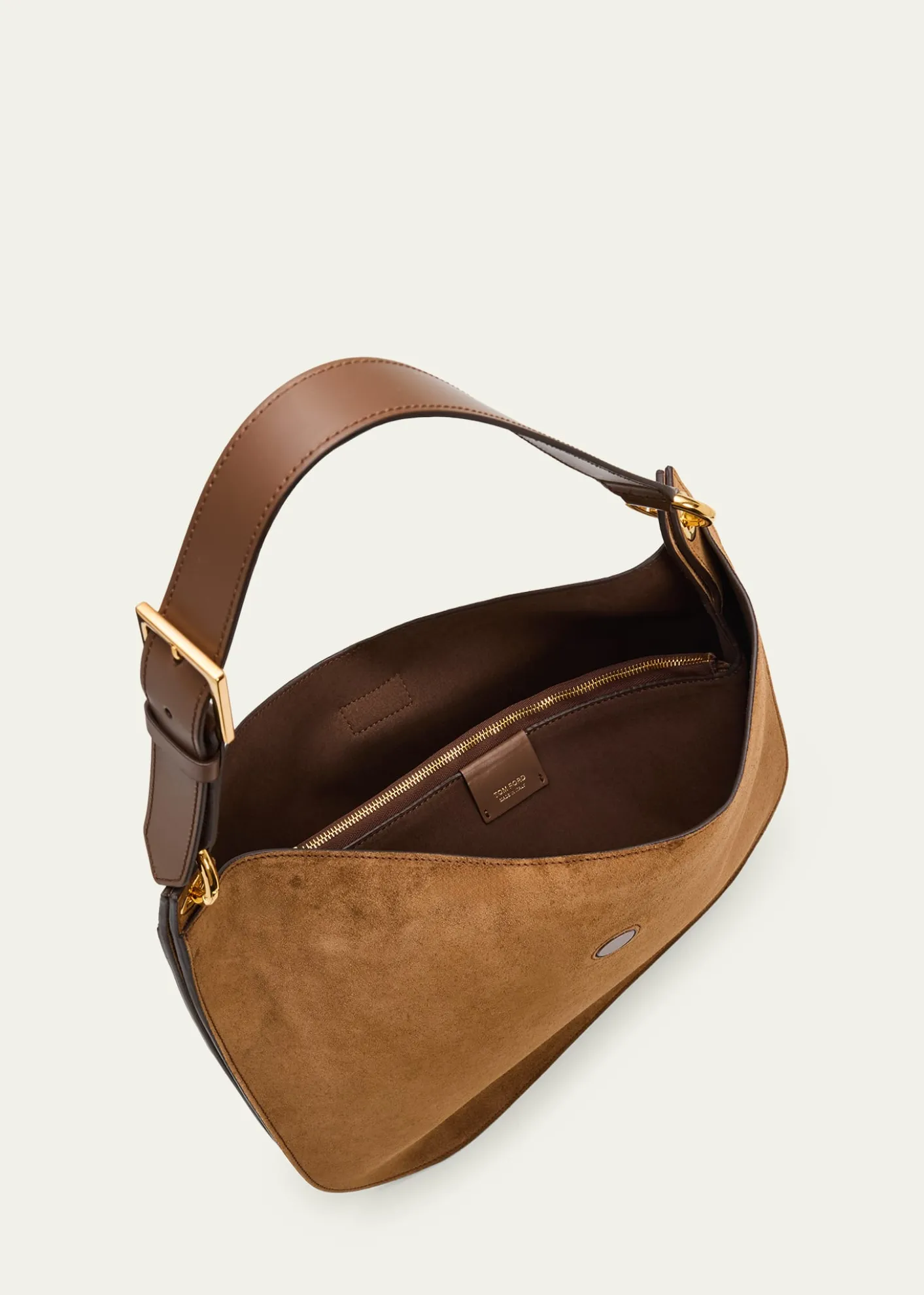 TOM FORDTara Large Crossbody Bag in Suede and Leather