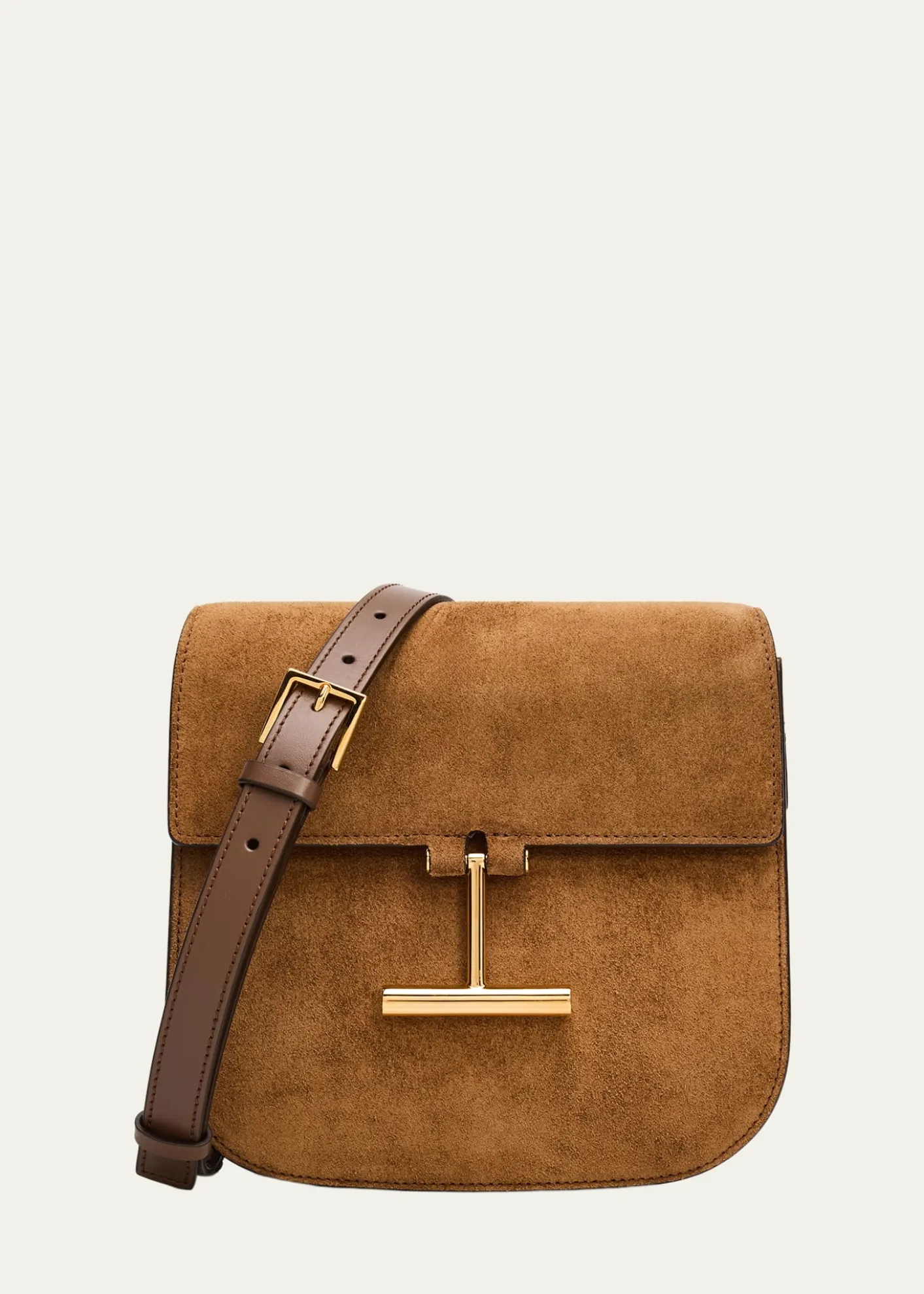 TOM FORDTara Mini Flap Crossbody Bag in Suede and Leather