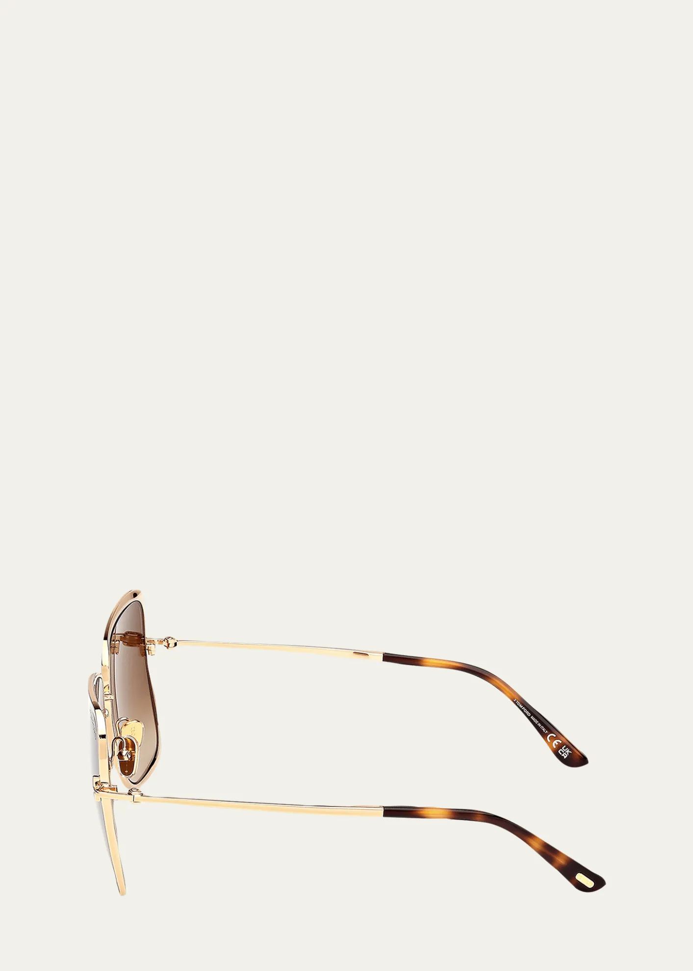 TOM FORDTara 57mm Metal Square Sunglasses