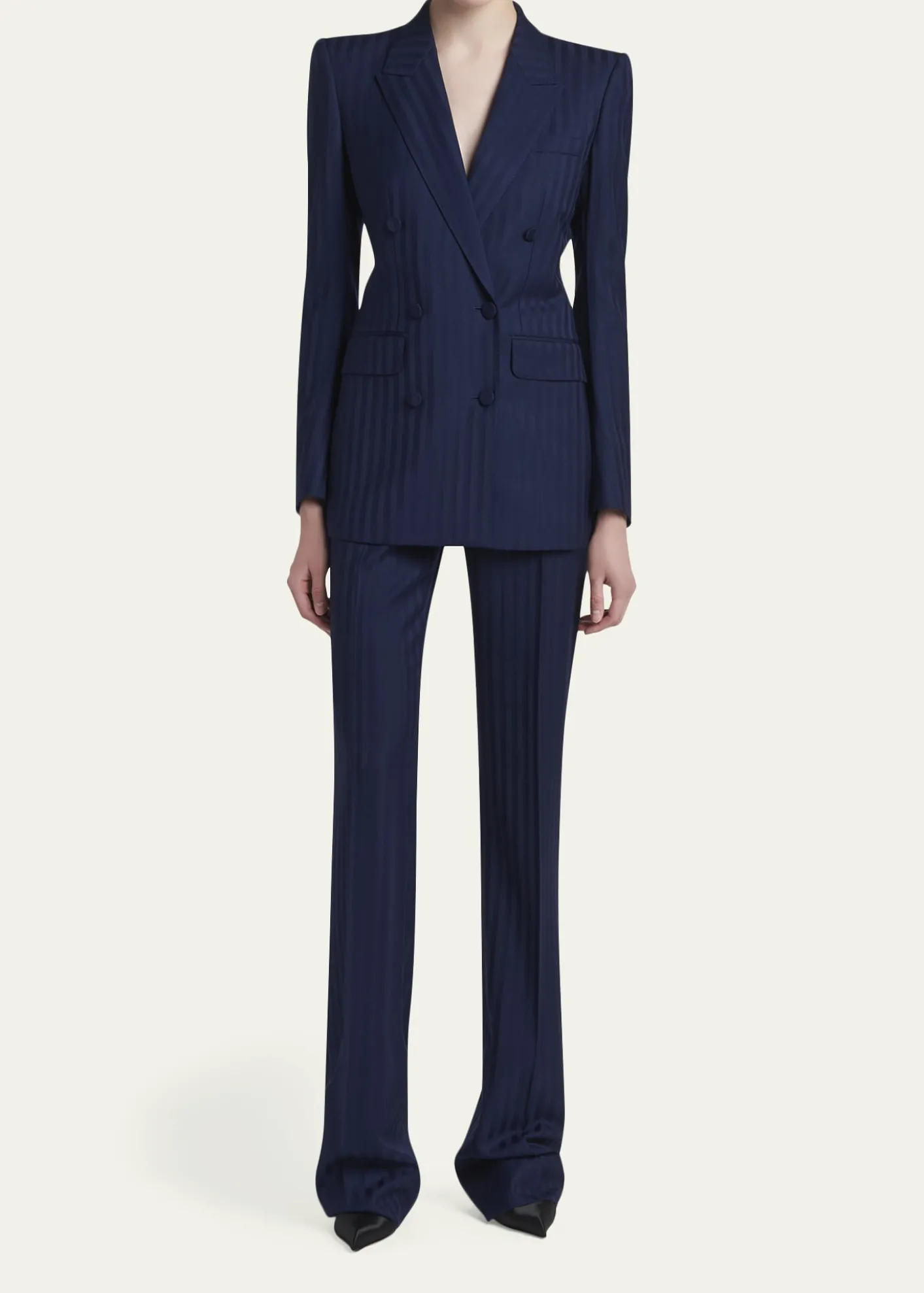 TOM FORDTonal Striped Jacquard Single-Breasted Jacket