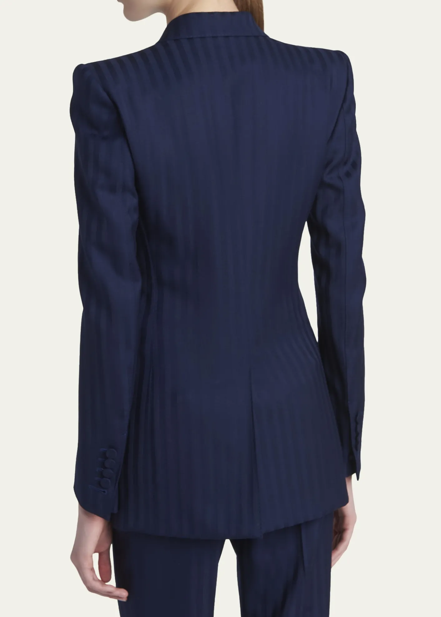 TOM FORDTonal Striped Jacquard Single-Breasted Jacket