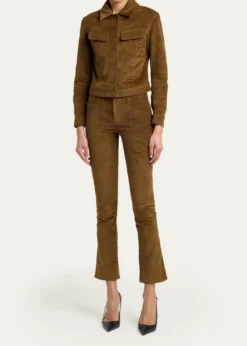 TOM FORDVelvet Slim-Leg Ankle Trousers
