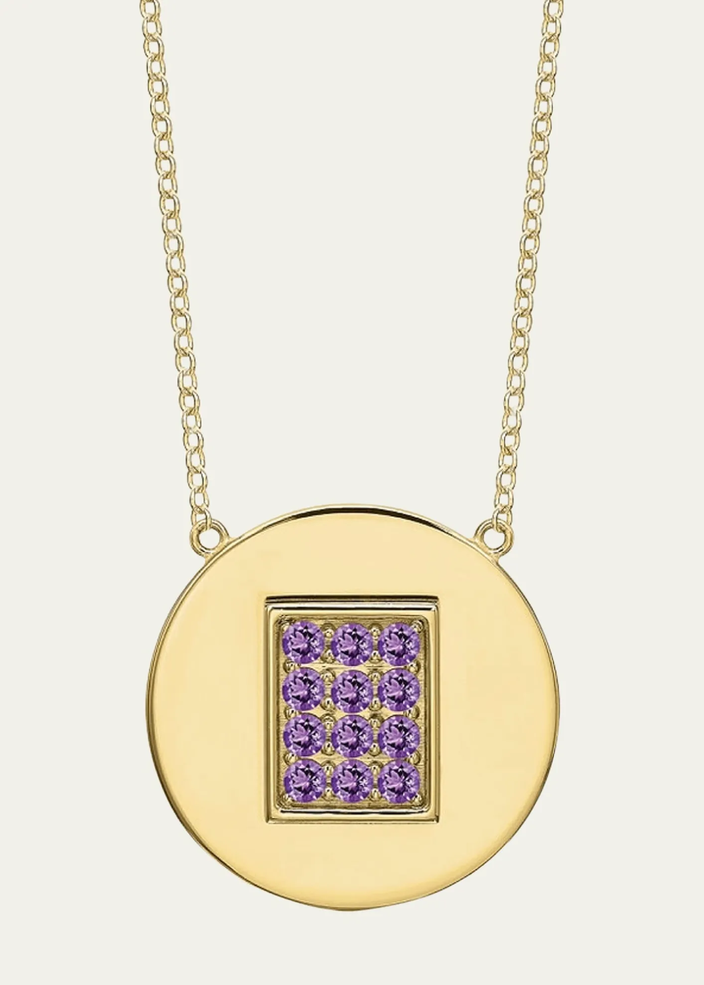 Tracee Nichols14K Gold Amethyst Birthstone Token Necklace