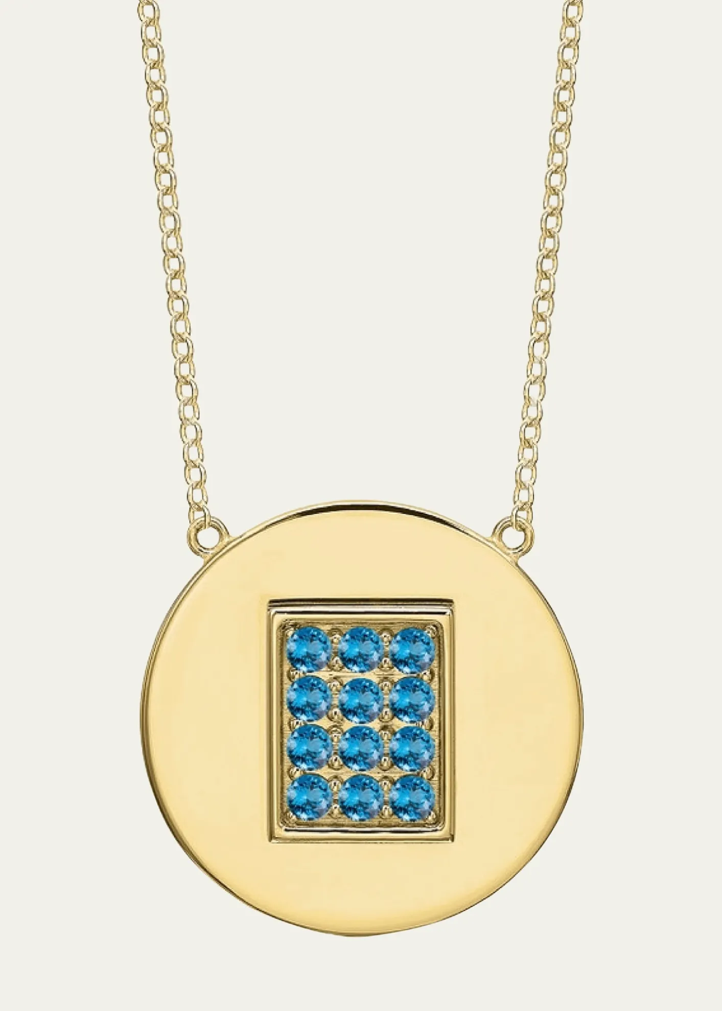 Tracee Nichols14K Gold Blue Topaz Birthstone Necklace