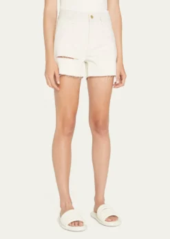 TriarchyDistressed Slim Denim Shorts