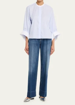 TWPBeau Striped Button-Front Shirt