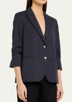TWPBoyfriend Single-Breasted Stretch Wool Blazer