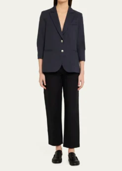 TWPBoyfriend Single-Breasted Stretch Wool Blazer