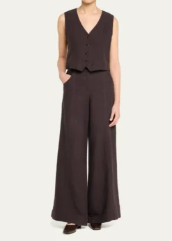 TWPDees Wide-Leg Linen Trousers