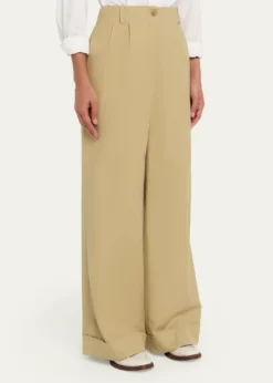 TWPDelilah Wide-Leg Twill Pants