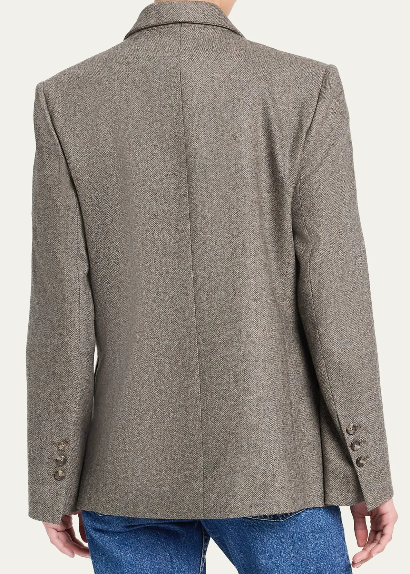 TWPHarper Double-Breasted Herringbone Blazer