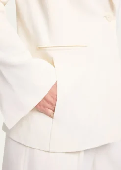 TWPHer Fit Blazer in Coated Viscose Linen