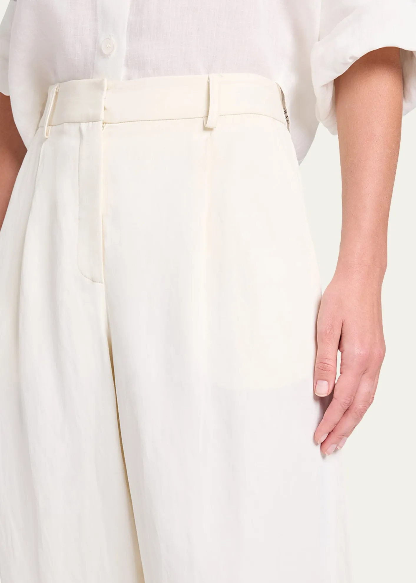 TWPHudson St Pants in Coated Viscose Linen