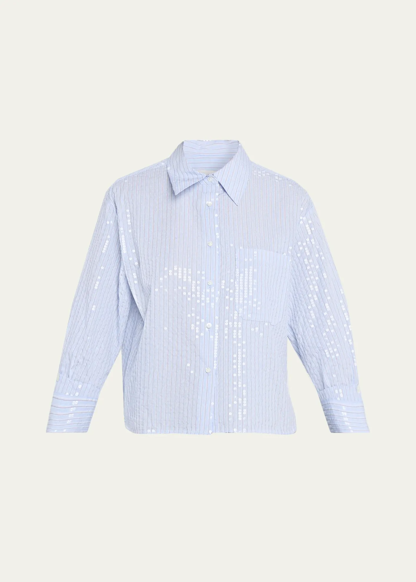 TWPJ.D. Sequined Striped Shirt