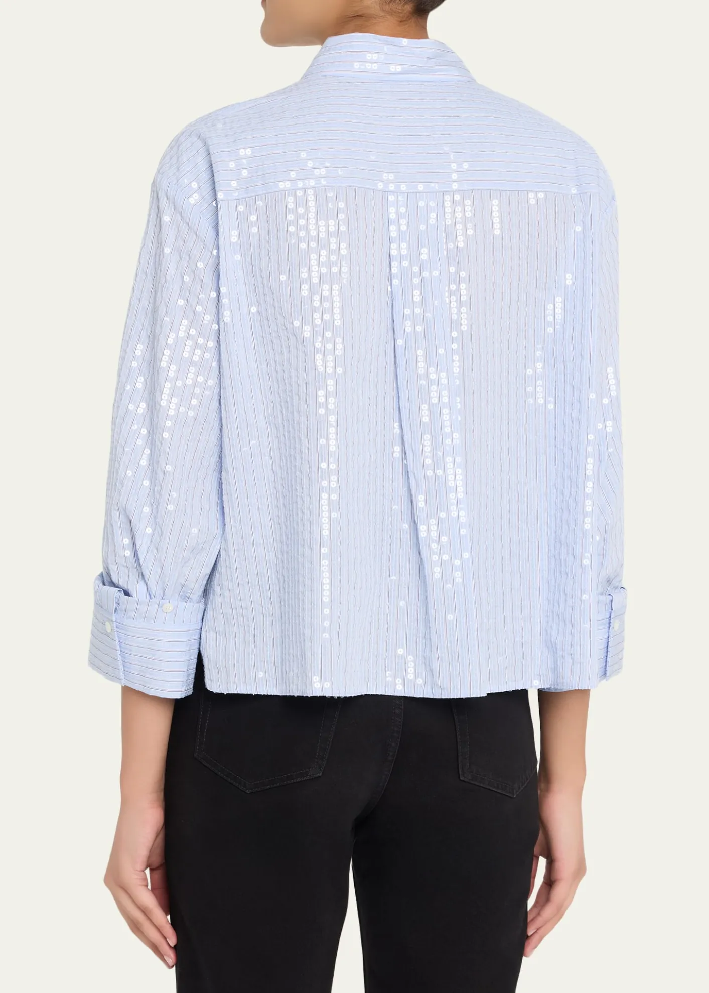 TWPJ.D. Sequined Striped Shirt